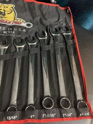 Cougar Pro Combination Wrench #E914 Complete Set 3/8” To 1 1/4” Full Polish SAE - Thumbnail 4