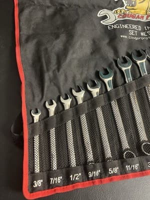 Cougar Pro Combination Wrench #E914 Complete Set 3/8” To 1 1/4” Full Polish SAE - Thumbnail 2