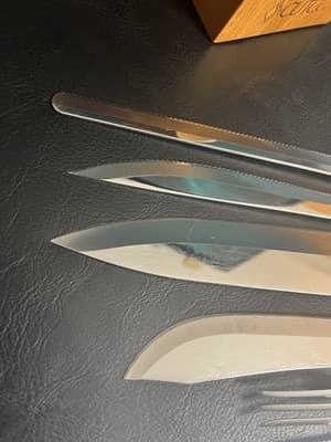 18-Pc Cutco Kitchen Knife Set KC/ KQ/ KI Brown W/Wooden Block Lot Steak Chef - Thumbnail 9
