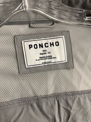 Poncho Shirt Men XXL Grey Magnetic Pockets Fishing Outdoor Vented Back L/S RO - Thumbnail 9