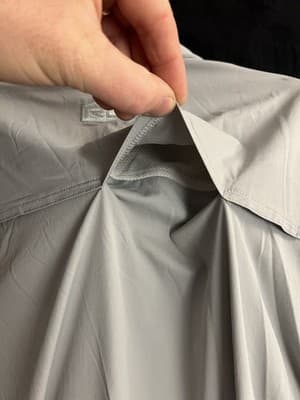 Poncho Shirt Men XXL Grey Magnetic Pockets Fishing Outdoor Vented Back L/S RO - Thumbnail 7