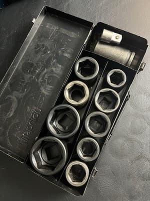 Mixed Large Socket Lot 11 pcs 2″ - 1” USA Pittsburgh Case CR-V Proto Matco Set - Thumbnail 17