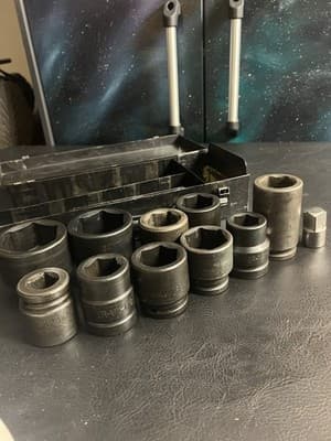Mixed Large Socket Lot 11 pcs 2″ - 1” USA Pittsburgh Case CR-V Proto Matco Set - Thumbnail 6