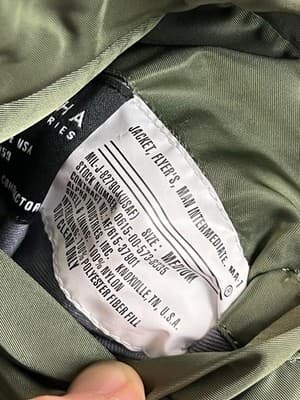 Alpha Industries Jacket Mens Medium Green MA-1 Bomber Reversible Flyers Zip - Thumbnail 9