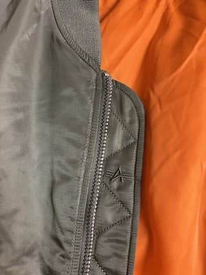 Alpha Industries Jacket Mens Medium Green MA-1 Bomber Reversible Flyers Zip - Thumbnail 4