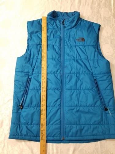 The North Face Mens L Puffer Bombay Vest Full Zip Stand-Up Blue Insulated Puff - Thumbnail 11
