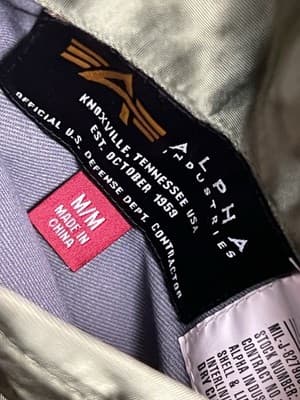 Alpha Industries Jacket Mens Medium Green MA-1 Bomber Reversible Flyers Zip - Thumbnail 8