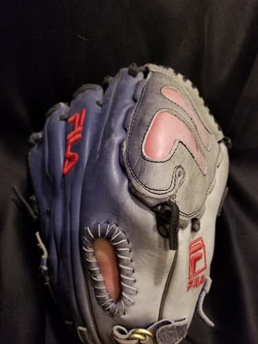 RARE FILA Leather P120 12” Patina Blue Fade Baseball Softball Glove Left Hand - Thumbnail 6