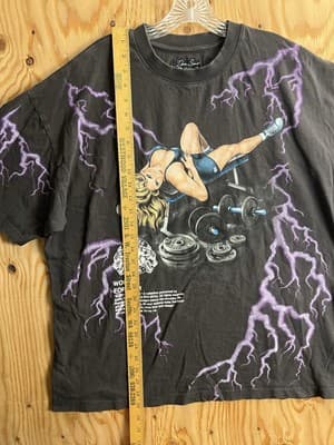 Darc Sport Wolves Club Bury Me in Darc Woman Weights Workout Lightening Tee - Thumbnail 7