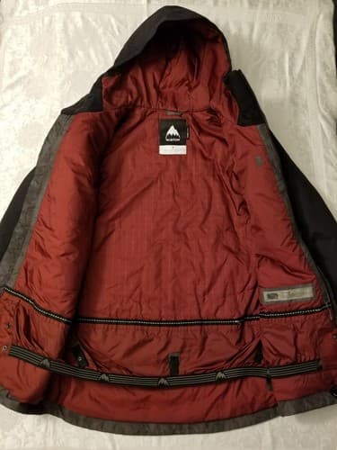 Burton Men's S MB Covert Shell JK Jacket Cloud Shadows Ski/Snowboard Gray - Thumbnail 3