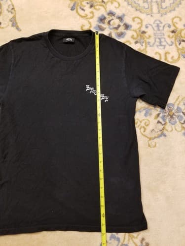STUSSY Old Script Tee shirt Mens S Black Large Logo Skateboard Hype Streetwear T - Thumbnail 7
