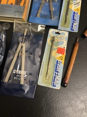 Vtg Lot Drafting Tools Drawing 5 Compass Germany C-thru DI-26 Dietzgen Pickett - Thumbnail 3