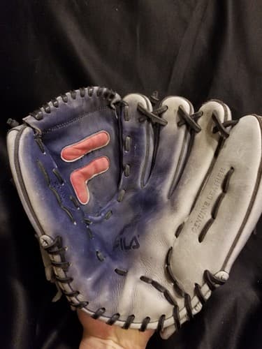 RARE FILA Leather P120 12” Patina Blue Fade Baseball Softball Glove Left Hand - Thumbnail 3