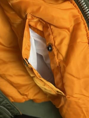Alpha Industries Jacket Mens Medium Green MA-1 Bomber Reversible Flyers Zip - Thumbnail 6