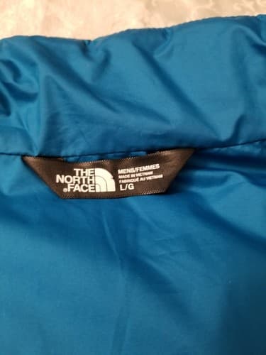 The North Face Mens L Puffer Bombay Vest Full Zip Stand-Up Blue Insulated Puff - Thumbnail 4