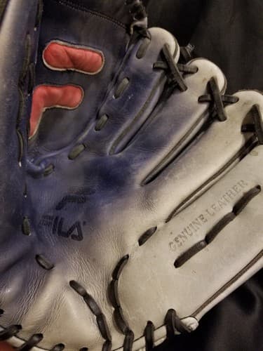 RARE FILA Leather P120 12” Patina Blue Fade Baseball Softball Glove Left Hand - Thumbnail 5