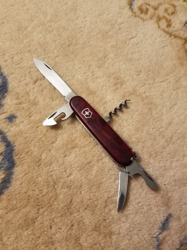 Victorinox Swiss Army Knife Multi Tool Economy Red Translucent! 7 Pc Wine Opener - Thumbnail 2