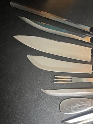 18-Pc Cutco Kitchen Knife Set KC/ KQ/ KI Brown W/Wooden Block Lot Steak Chef - Thumbnail 24