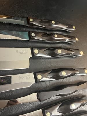 18-Pc Cutco Kitchen Knife Set KC/ KQ/ KI Brown W/Wooden Block Lot Steak Chef - Thumbnail 23