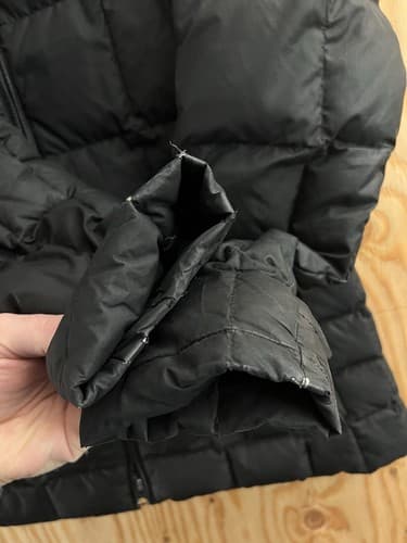 PATAGONIA Down With It Jacket Hooded WOMENS M Black Puffer Square Quilted #28490 - Thumbnail 9