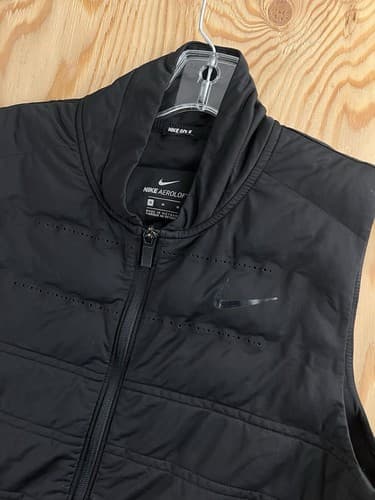 Nike Womens M Aeroloft Therma Golf Vest Black Full Zip Gilet Running 930236-010 - Thumbnail 2