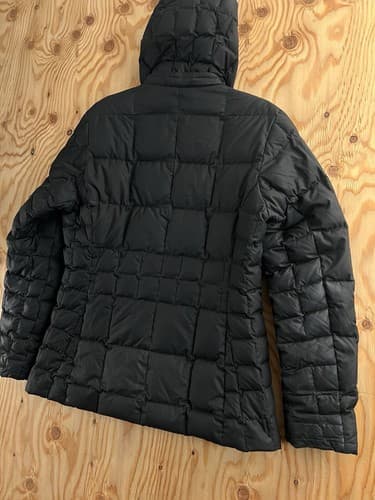 PATAGONIA Down With It Jacket Hooded WOMENS M Black Puffer Square Quilted #28490 - Thumbnail 13