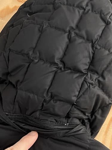 PATAGONIA Down With It Jacket Hooded WOMENS M Black Puffer Square Quilted #28490 - Thumbnail 12