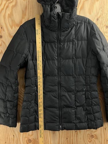 PATAGONIA Down With It Jacket Hooded WOMENS M Black Puffer Square Quilted #28490 - Thumbnail 15