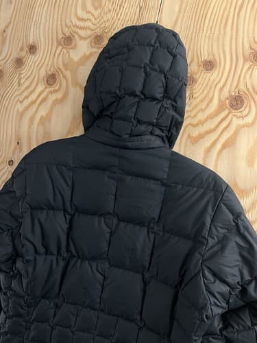 PATAGONIA Down With It Jacket Hooded WOMENS M Black Puffer Square Quilted #28490 - Thumbnail 11