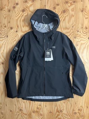 Outdoor Research Freewheel MTB Stretch Rain Jacket Womens L Bike Riding Full Zip - Image 1