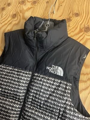 Supreme x The North Face Studded Nuptse Vest Mens M Black Puffer Hoody Jacket - Thumbnail 5