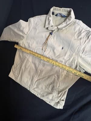 VTG Polo Ralph Lauren Harrington Jacket Mens L Unlined Bomber Canvas USA 1990s - Thumbnail 9