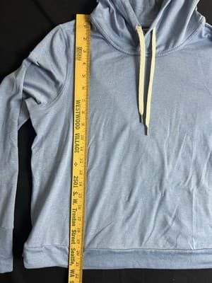 Vuori Halo Essential Hoodie Womens S Blue Dream Knit Pullover VW226 - Thumbnail 4