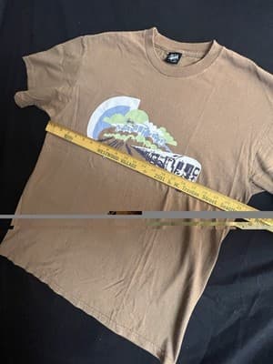 VTG Stussy Train Yard Tee Graphic T-Shirt Brown Mens L Short Sleeve Rare Crew - Thumbnail 6