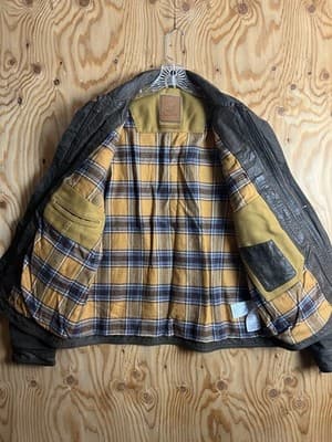 RARE Timberland Mount Davis Mixed-Media Leather/ Waxed Canvas Chore Coat Jacket - Thumbnail 9