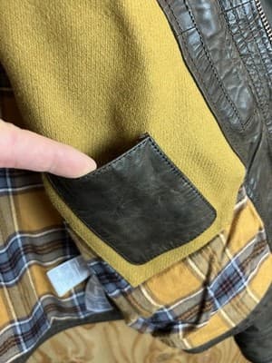 RARE Timberland Mount Davis Mixed-Media Leather/ Waxed Canvas Chore Coat Jacket - Thumbnail 12