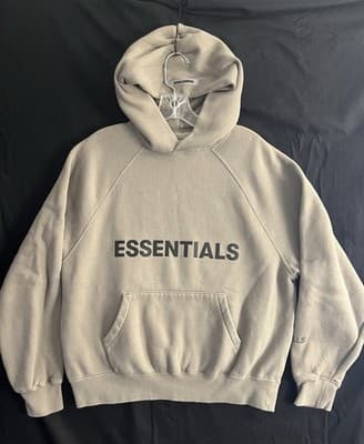 Fear of God Essentials Exclusive Hoodie Tan Brown Mens XXS Sweatshirt Oversized - Image 1