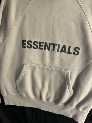 Fear of God Essentials Exclusive Hoodie Tan Brown Mens XXS Sweatshirt Oversized - Thumbnail 2