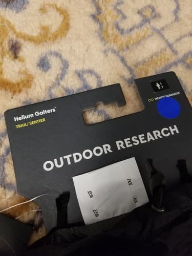 NWT Outdoor Research Helium Gaiters Mens S Black Lightweight Waterproof Pertex - Thumbnail 4