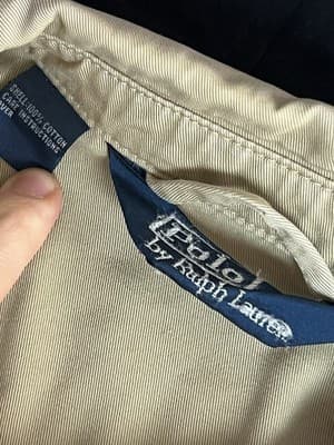 VTG Polo Ralph Lauren Harrington Jacket Mens L Unlined Bomber Canvas USA 1990s - Thumbnail 4