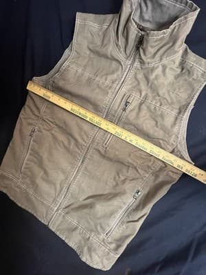 KUHL Burr Vest Mens L Brown Full Zip Outdoor Hiking Pockets 1042 Patina Dye - Thumbnail 5