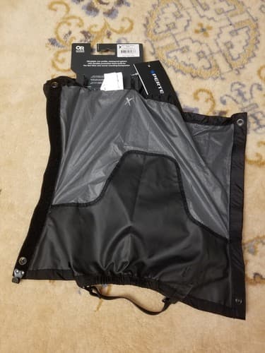 NWT Outdoor Research Helium Gaiters Mens S Black Lightweight Waterproof Pertex - Thumbnail 7