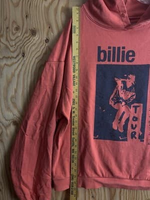 Billie Eilish 2022 Happier Than Ever Tour Hoodie Oversized Sweatshirt Orange XXL - Thumbnail 6