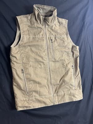 KUHL Burr Vest Mens L Brown Full Zip Outdoor Hiking Pockets 1042 Patina Dye - Thumbnail 3