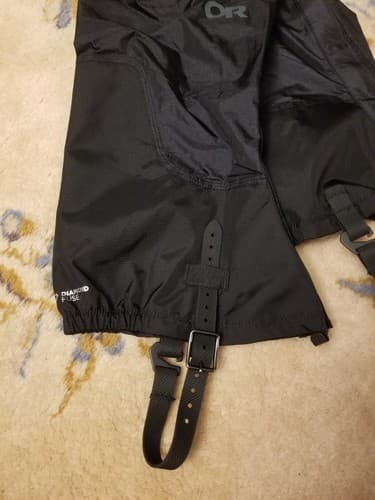 NWT Outdoor Research Helium Gaiters Mens S Black Lightweight Waterproof Pertex - Thumbnail 5