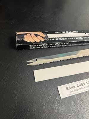 The Edge 2001 All Purpose Serrated Utility Knife 8" Blade Carve &Serve BRAND NEW - Thumbnail 2