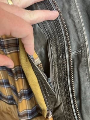 RARE Timberland Mount Davis Mixed-Media Leather/ Waxed Canvas Chore Coat Jacket - Thumbnail 13