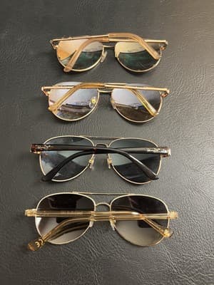 Lot Of 4 Panama Jack Aviator Sunglasses Gold Rose Pink Blue Black - Thumbnail 5