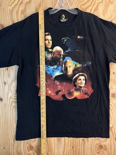 Star Trek Captains Tee Vintage 1997 XL Shirt Las Vegas Experience Hilton Picard - Thumbnail 9