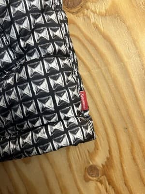 Supreme x The North Face Studded Nuptse Vest Mens M Black Puffer Hoody Jacket - Thumbnail 3